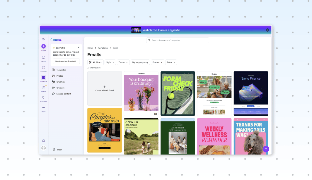 Canva email design maker _ A new player in the email editor market