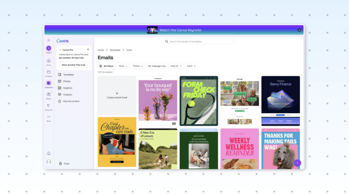 Canva email design maker _ A new player in the email editor market