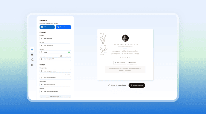How to design an email signature with Stripo