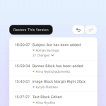 Find and restore the right email version with Stripo’s updated Version History