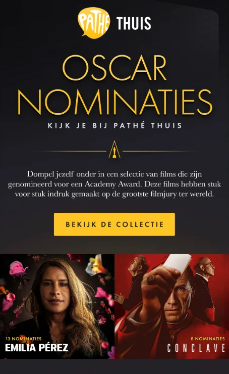 Email for movie collection announcement