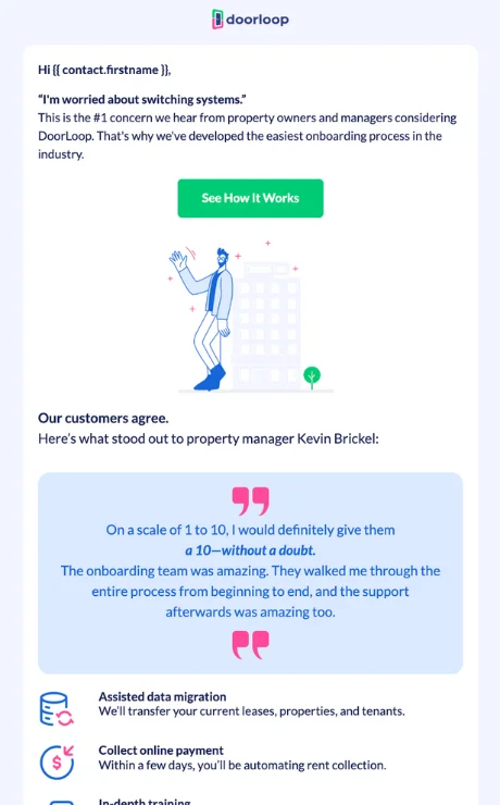 Email for onboarding