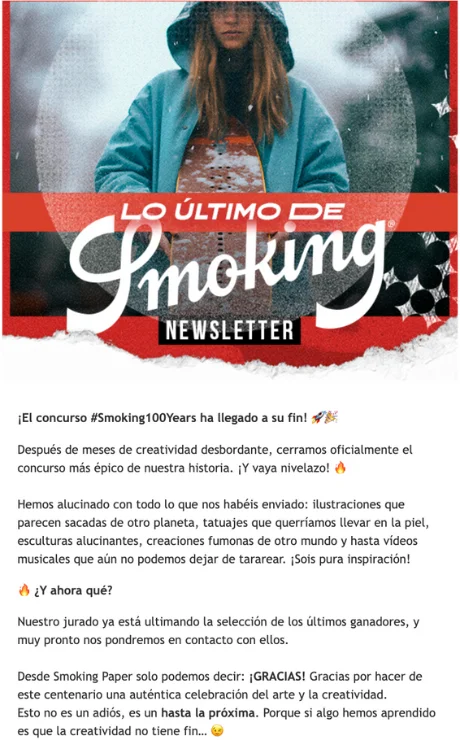 Promo email for product