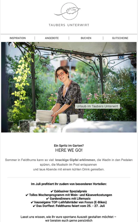 Email for tourism industry