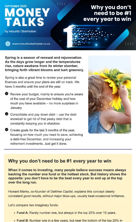 Spring finance tips email