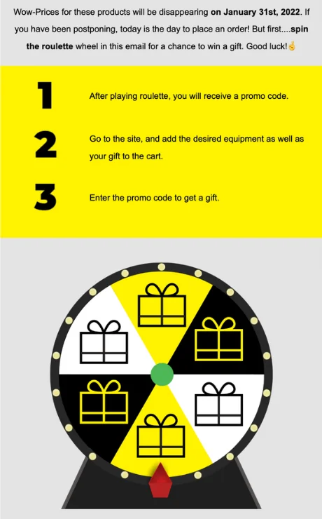 Email for Karcher promo campaign