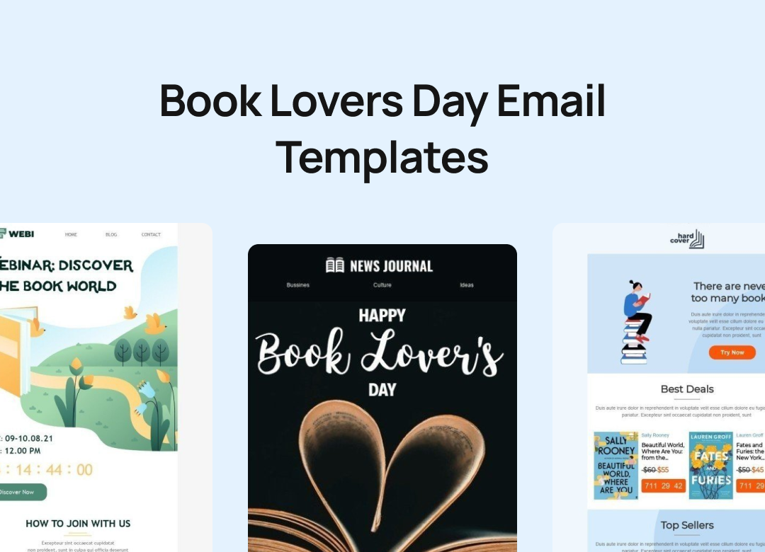 Book Lovers Day Email Templates 📭 | Free Book Lovers Day HTML Email ...