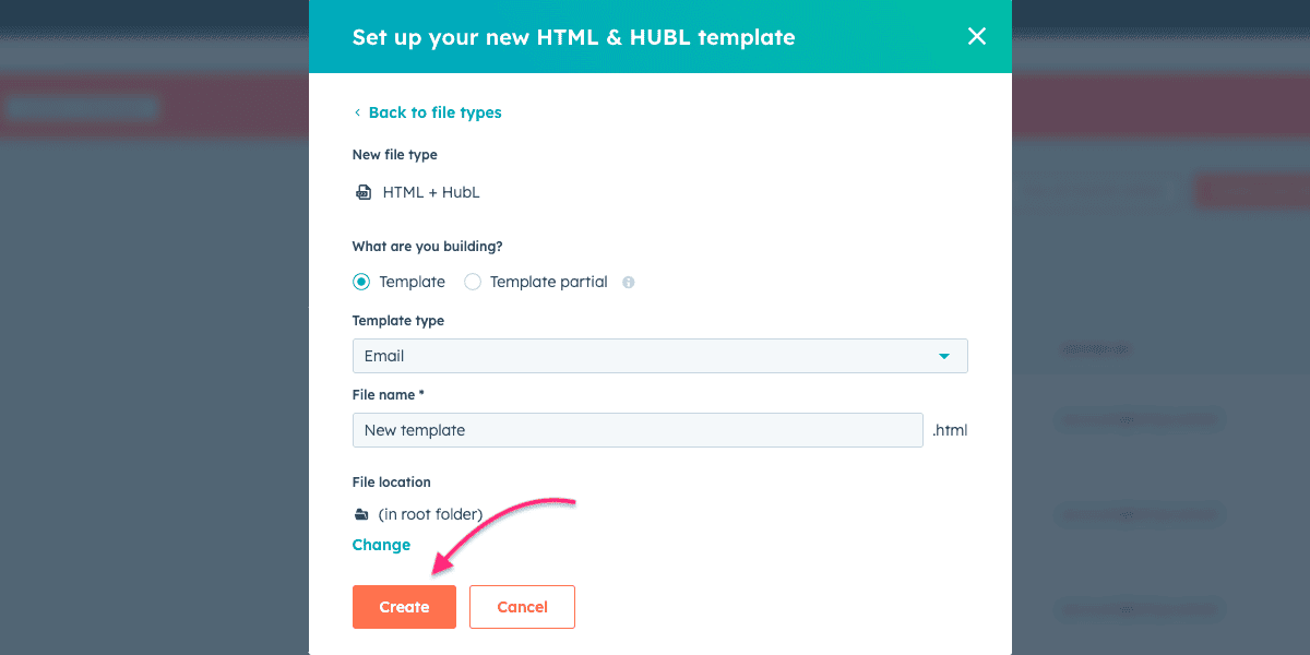 Creating an email template in HubSpot