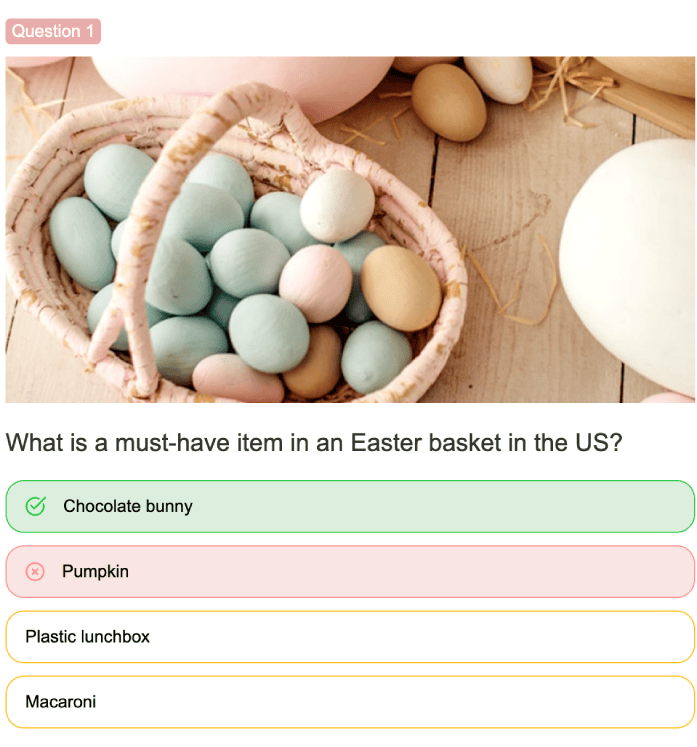 Email we chose for the test with interactive content