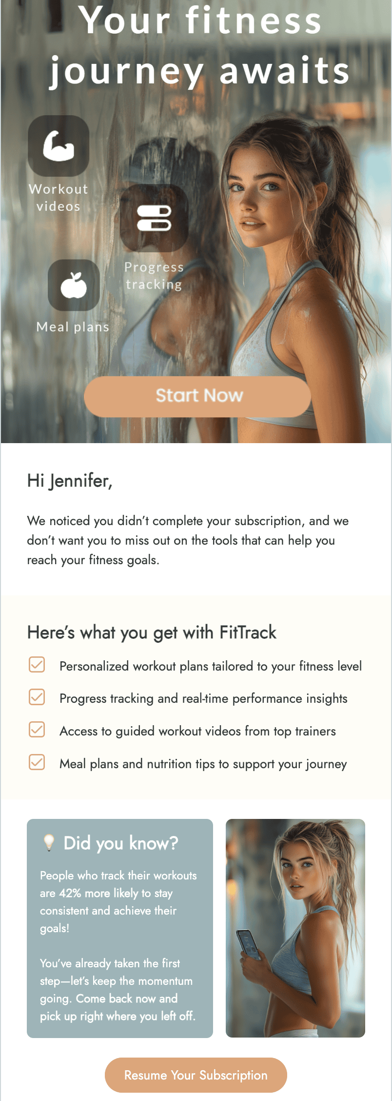 Example of customizable templates for prospective customers