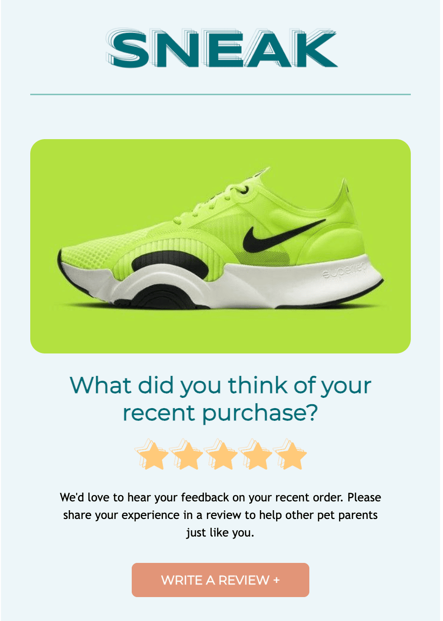 Example of marketing emails for targeted campaigns