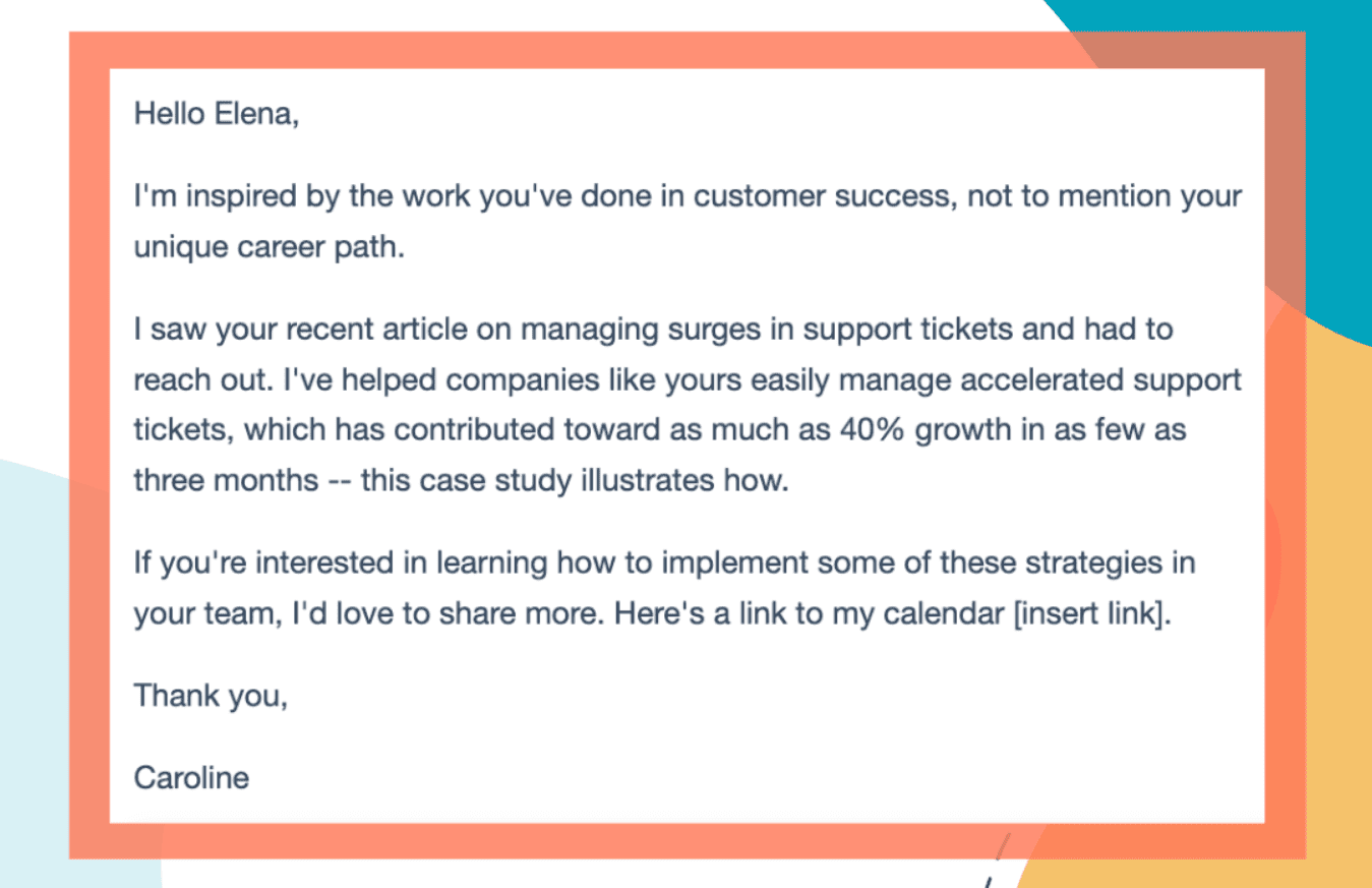 Introduction email example