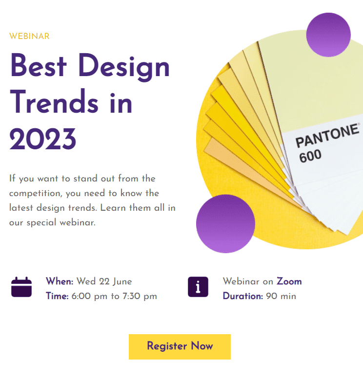 Email invitation template