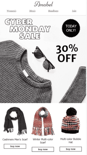 Cyber Monday Email Examples for Shopping Day Cyber Monday Email Examples for Shopping Day
