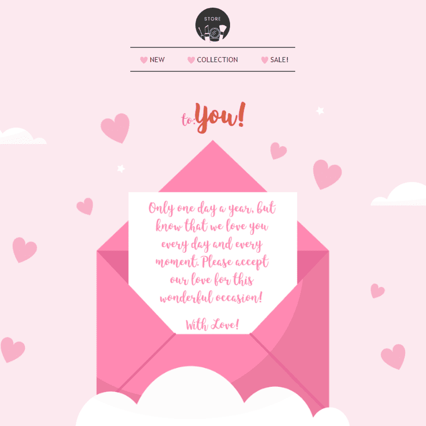 Benutzerdefinierte Schriftart für Ihre E-Mail zum Valentinstag Benutzerdefinierte Schriftart für Ihre E-Mail zum Valentinstag