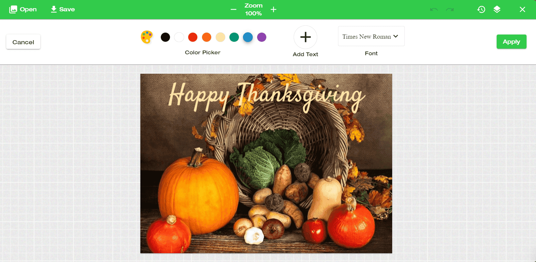 Happy Thanksgiving Email_Editing Photos in the Drag and Drop Editor Happy Thanksgiving Email_Editing Photos in the Drag and Drop Editor