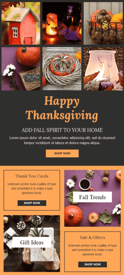 Thanksgiving Email Templates Example Thanksgiving Email Templates Example