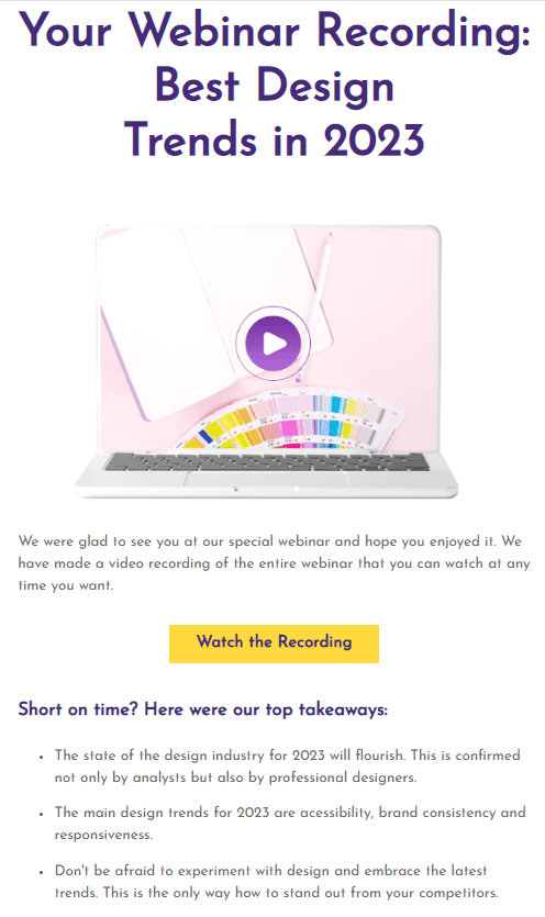 Event Follow-Up Email Template Event Follow-Up Email Template