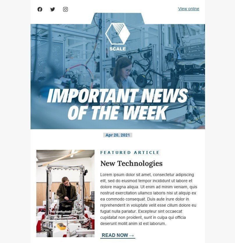 Шаблон письма для анонса новостей Шаблон письма для анонса новостей