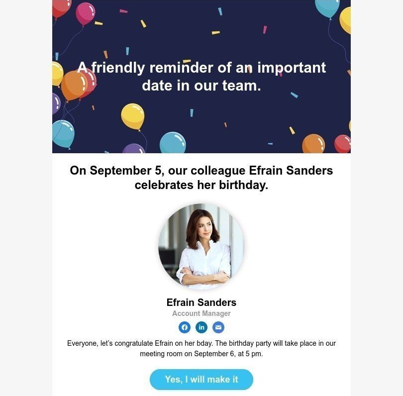 Шаблон письма для внутренних коммуникаций по особым датам Шаблон письма для внутренних коммуникаций по особым датам