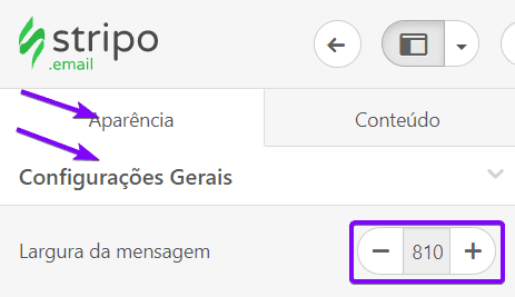 Largura personalizada do e-mail de boas-vindas Largura personalizada do e-mail de boas-vindas