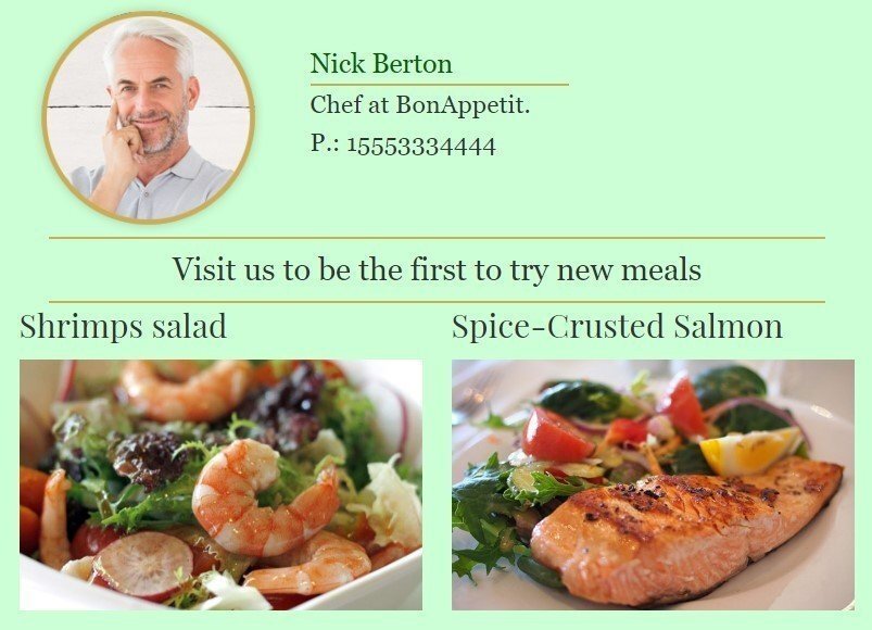 Firma e-mail gratuita creata nell'editor della firma e-mail di Stripo