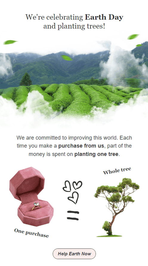 Earth Day Email Marketing Campaign Example Earth Day Email Marketing Campaign Example