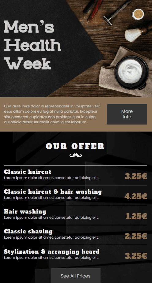 Професійний шаблон прайс-листа для скачування і кастомізації Професійний шаблон прайс-листа для скачування і кастомізації