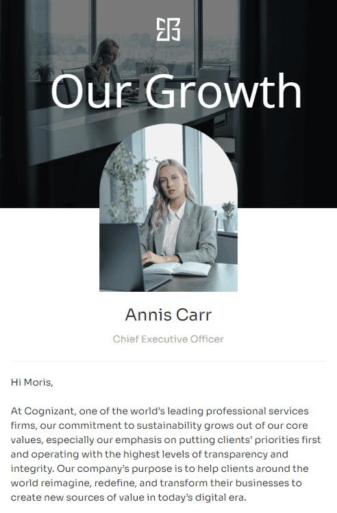 Шаблон листа для B2B для підвищення впізнаваності бренду Шаблон листа для B2B для підвищення впізнаваності бренду