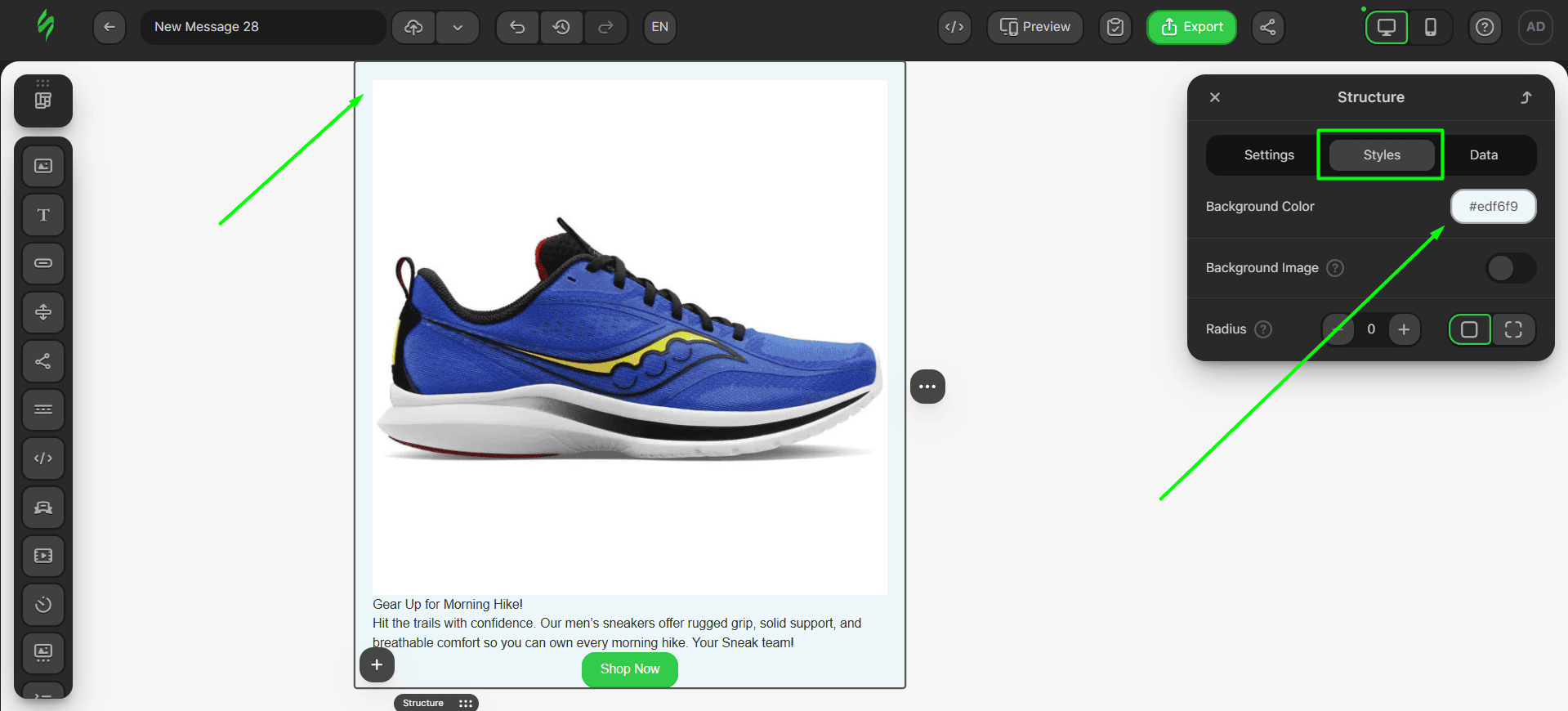 Tweaking background color Tweaking background color