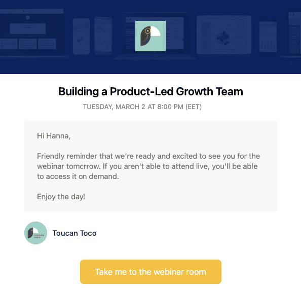 Reminder Email for a Webinar _ The Webinar Starts Tomorrow Reminder Email for a Webinar _ The Webinar Starts Tomorrow