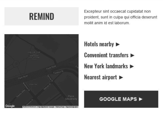 E-mail de rappel d'événement avec Google Map E-mail de rappel d'événement avec Google Map
