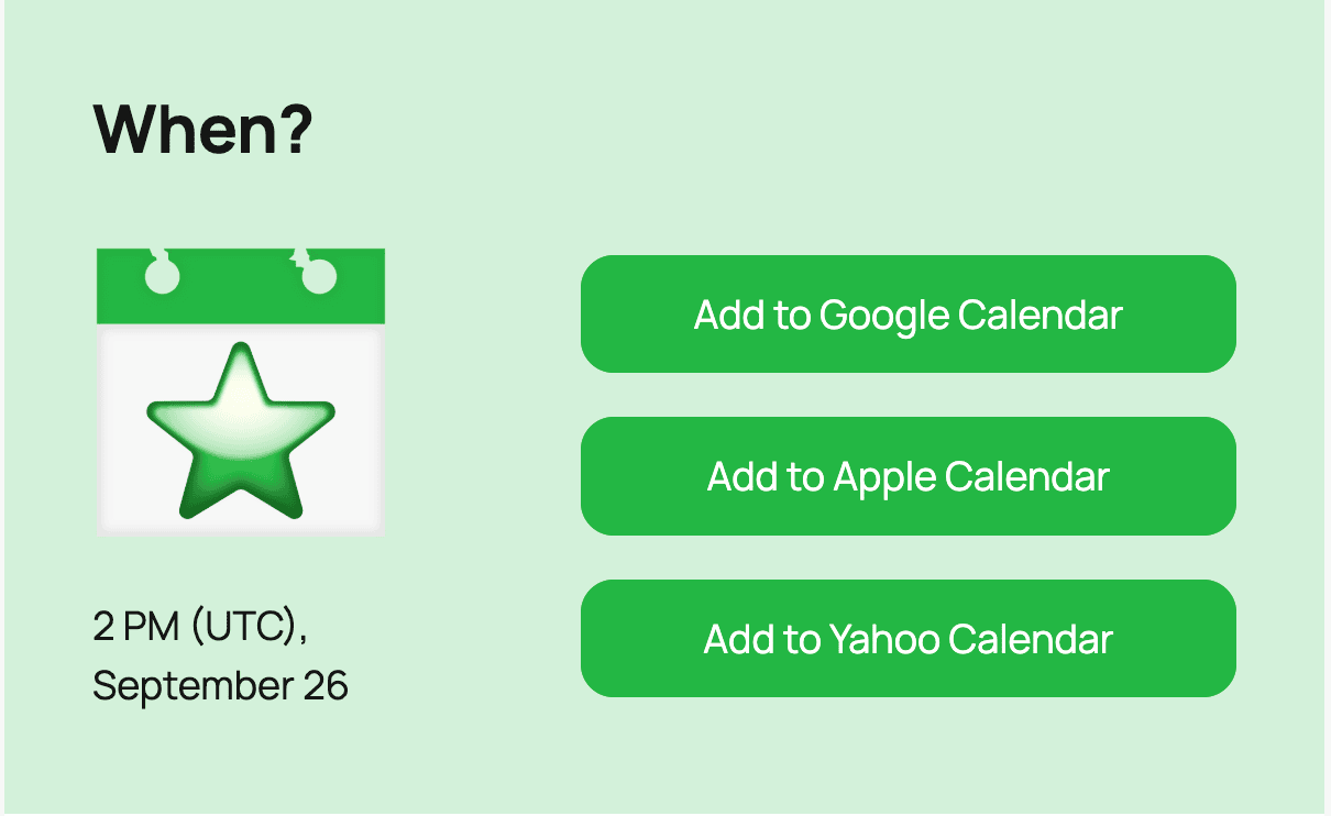 E-mail de rappel du webinaire Ajout du lien Ajouter au calendrier E-mail de rappel du webinaire Ajout du lien Ajouter au calendrier