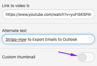 Adding custom thumbnail image to webinar email