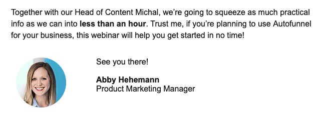 Exemple d'invitation par e-mail de webinaire _ Signature personnelle Exemple d'invitation par e-mail de webinaire _ Signature personnelle