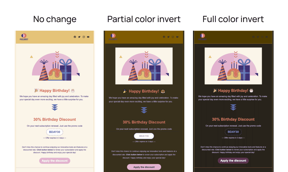 El modo oscuro como tendencia de diseño para el marketing por correo electrónico 2024