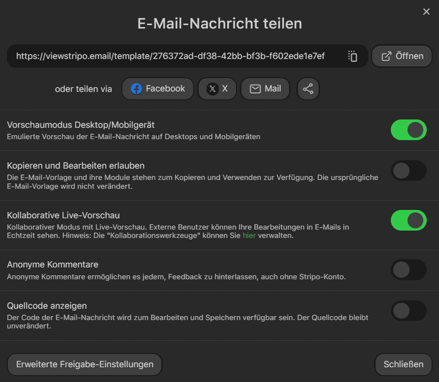Funktion zur Live-Zusammenarbeit Funktion zur Live-Zusammenarbeit