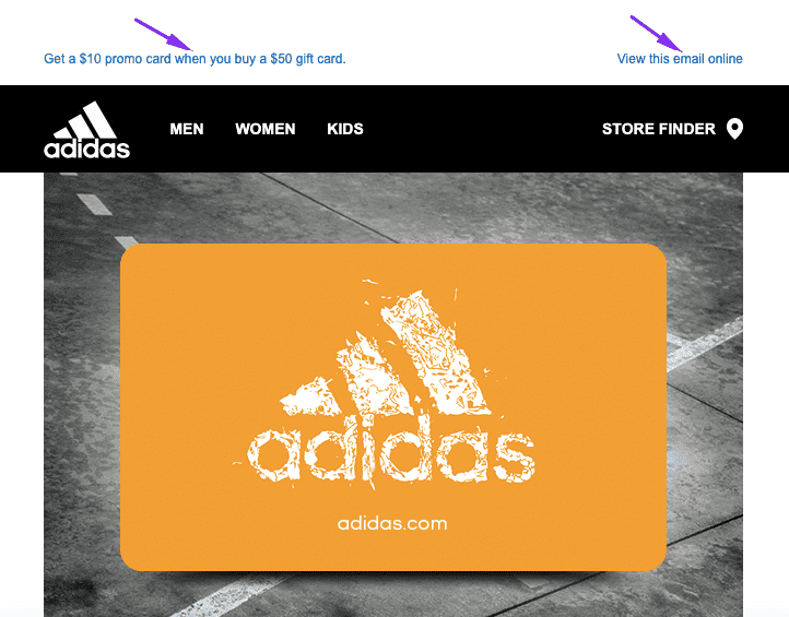 Розмір попереднього заголовку листа