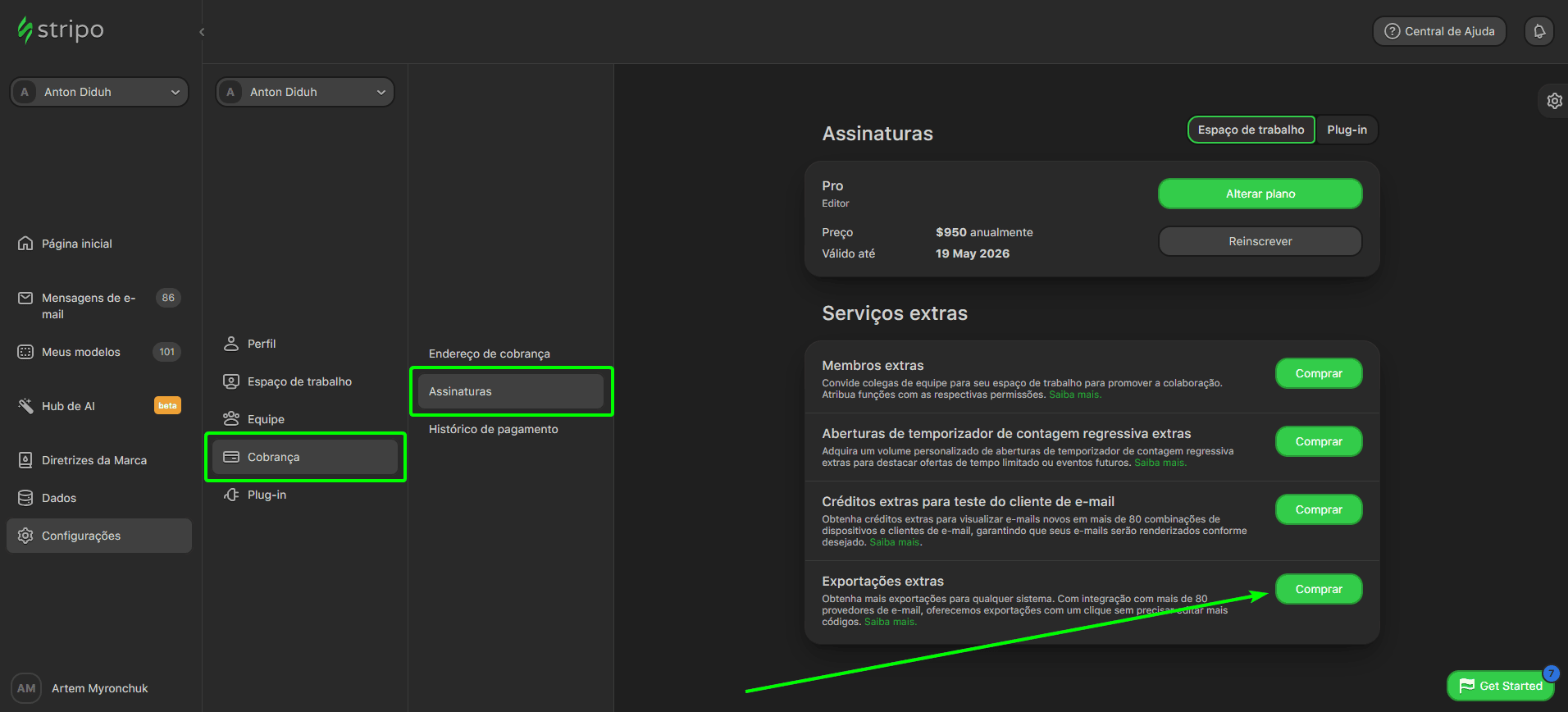 Compra adicional de exporta&ccedil;&otilde;es