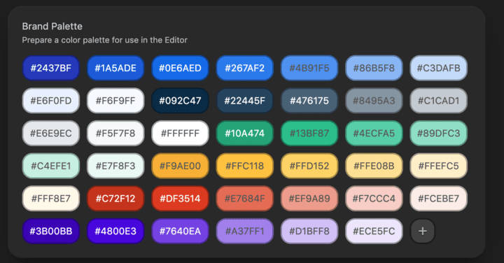 Brand palette for teamwork in email production Brand palette for teamwork in email production