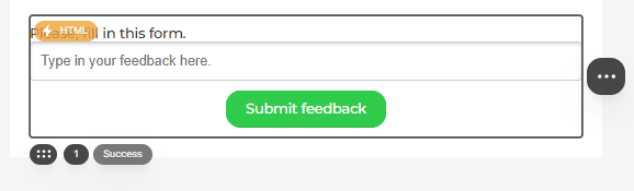Створена в редакторі інтерактивна форма