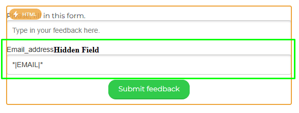 Форма з прихованим полем