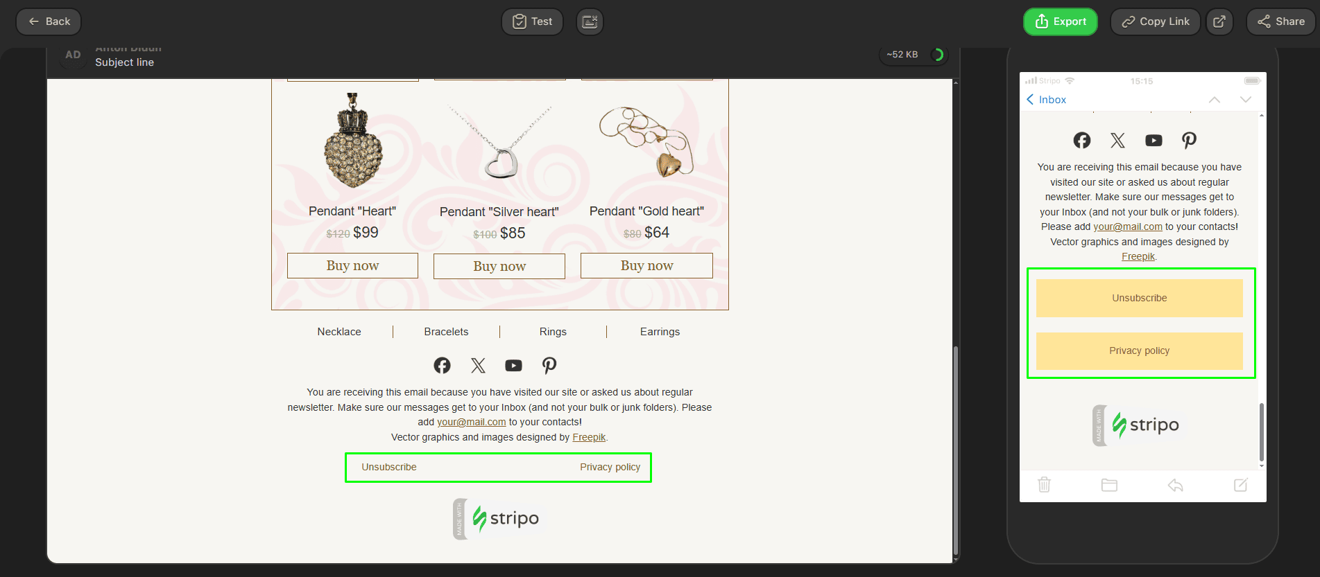 Responsive links Responsive links
