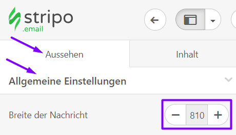 Benutzerdefinierte Breite f&uuml;r E-Mails festlegen