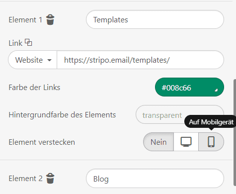Best Practice f&uuml;r HTML-E-Mail-Breite_Ausblenden von Men&uuml;elementen