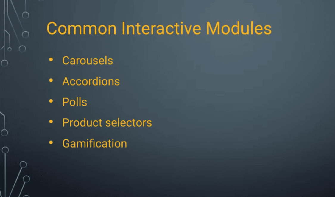 Обычные интерактивные модули Обычные интерактивные модули