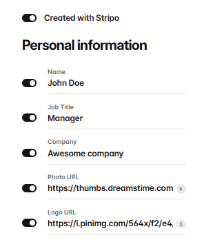 Entering personal information Entering personal information
