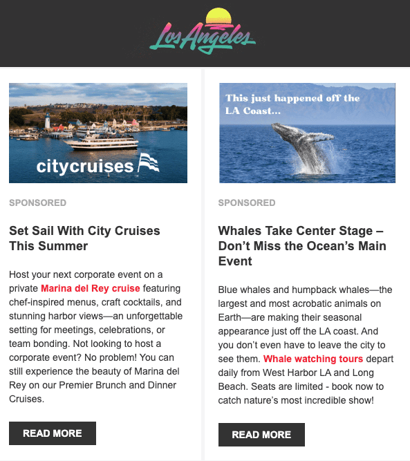 Приклад заголовків листів