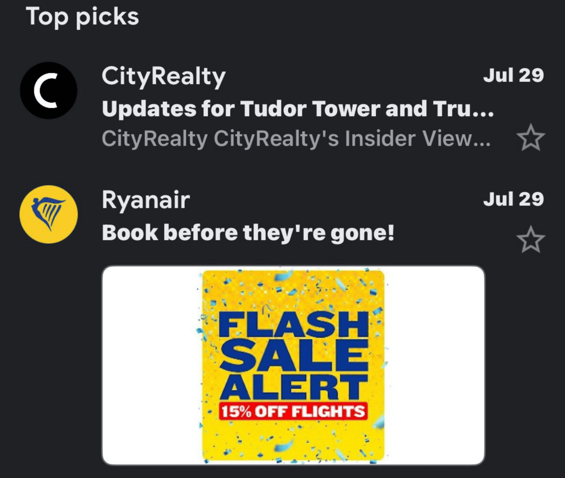 Example of an annotation in a Promo tab _ Ryanair