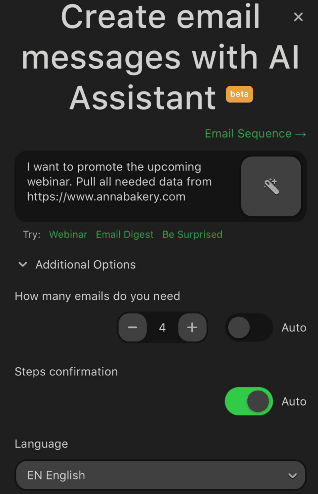Working with AI Assistant on the mobile screen